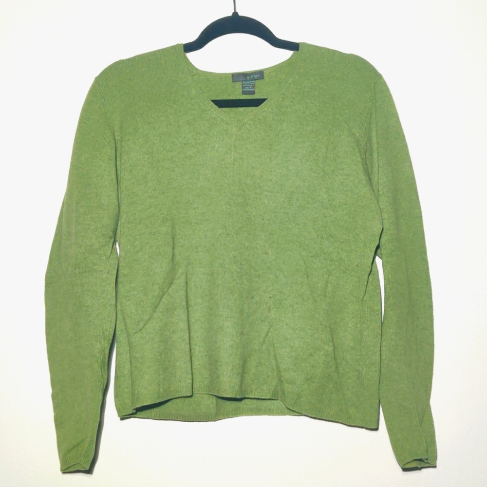 0001 Griffen Medium Green Cashmere Sweater